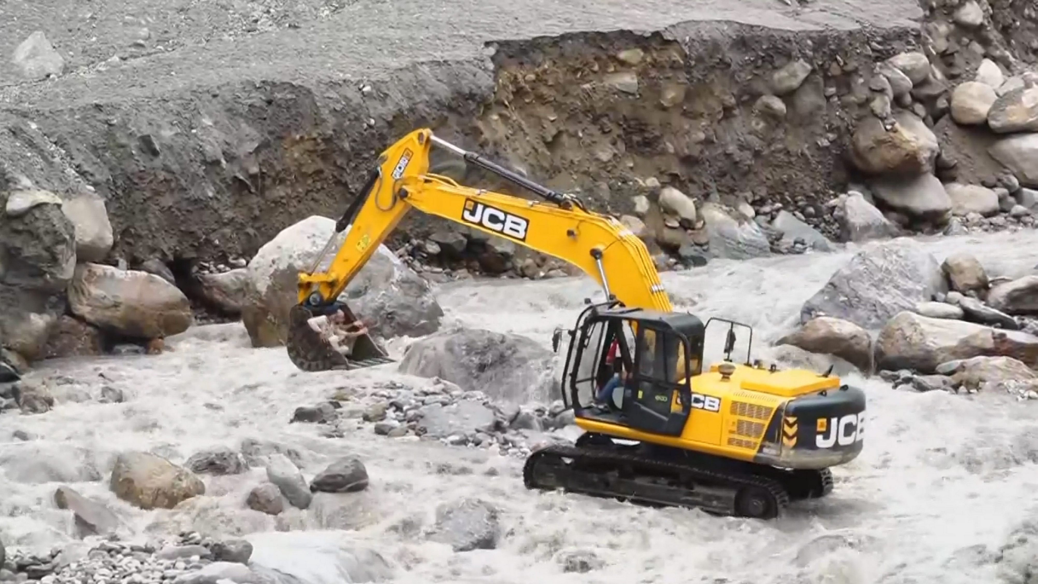 <div class="paragraphs"><p>Rescue and restoration work underway following a cloudburst, at Samej village, in Rampur of Himachal Pradesh, Sunday, August 4, 2024.</p></div>